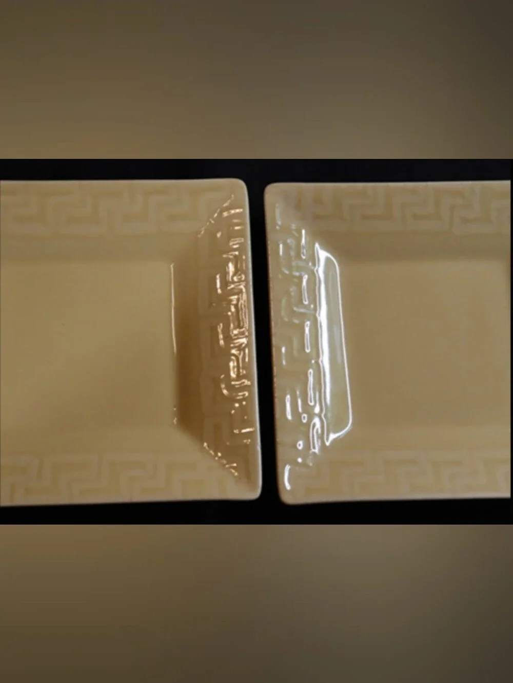 Vintage Le Faubourg Square Bread / Dessert Plates 5 ¼“ Made in Portugal